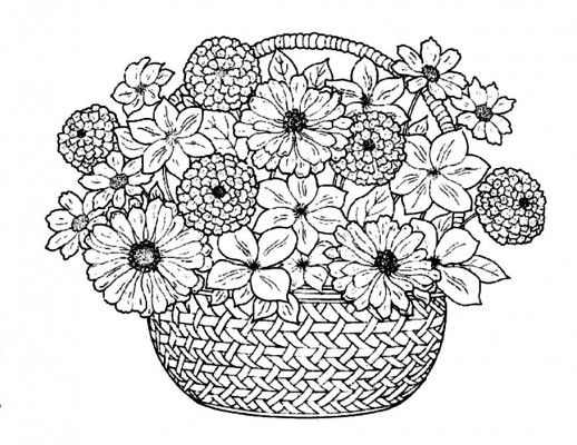 着色页: 一束鲜花 (自然) #160875 - 免费可打印着色页