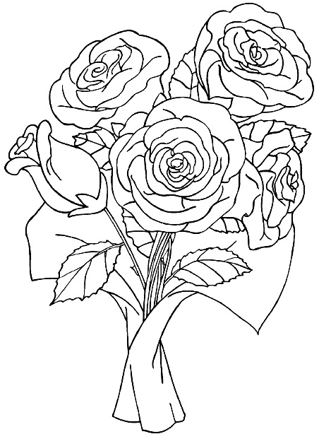 着色页: 一束鲜花 (自然) #160972 - 免费可打印着色页