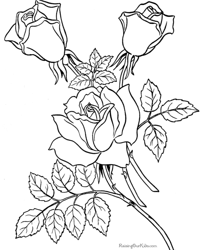 着色页: 一束鲜花 (自然) #161085 - 免费可打印着色页