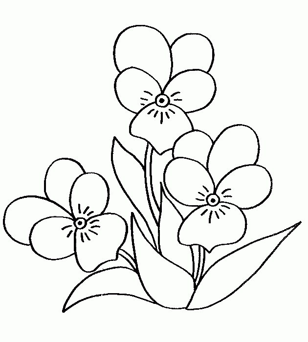 着色页: 一束鲜花 (自然) #161093 - 免费可打印着色页