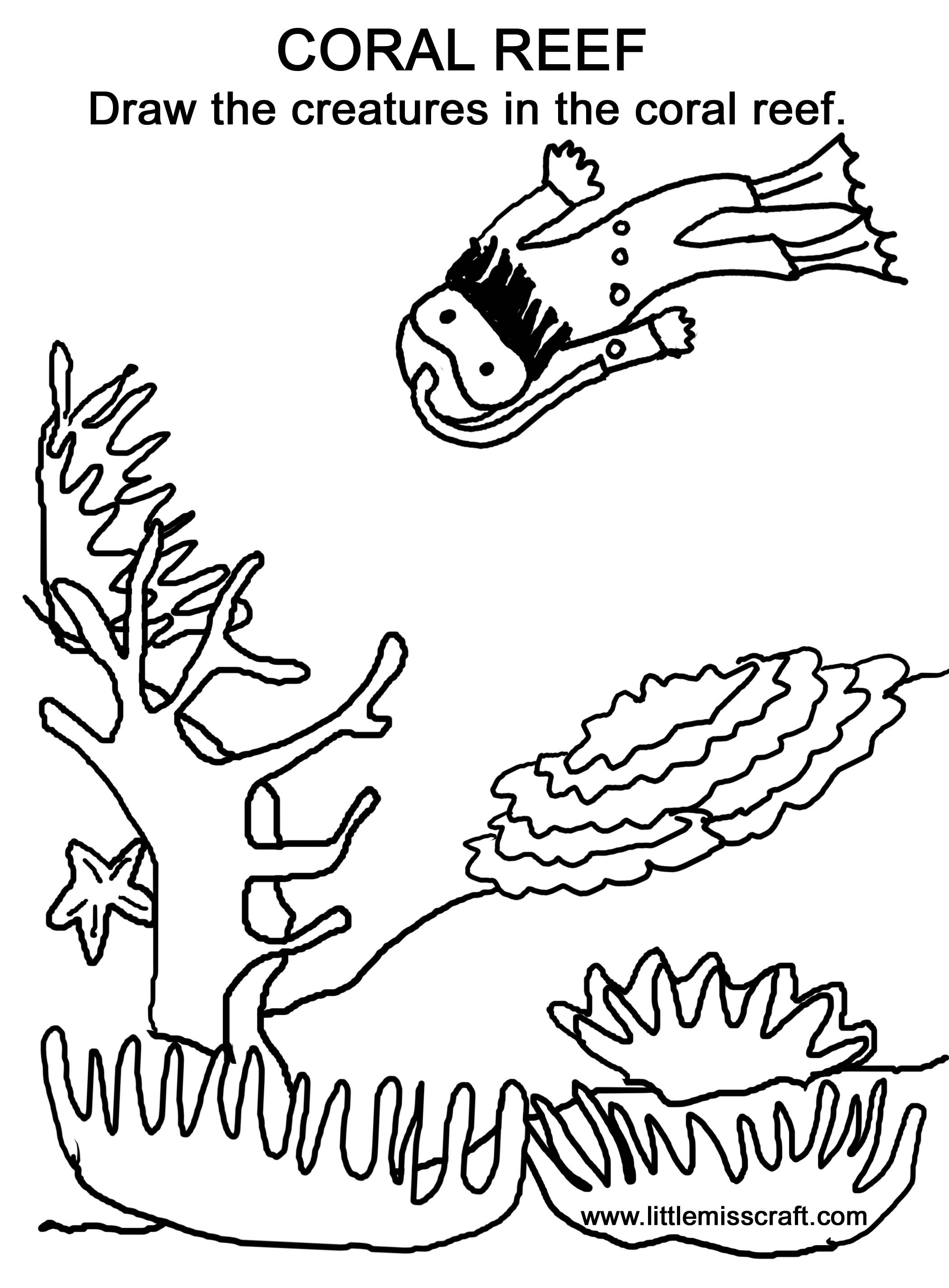 着色页: 珊瑚 (自然) #163009 - 免费可打印着色页