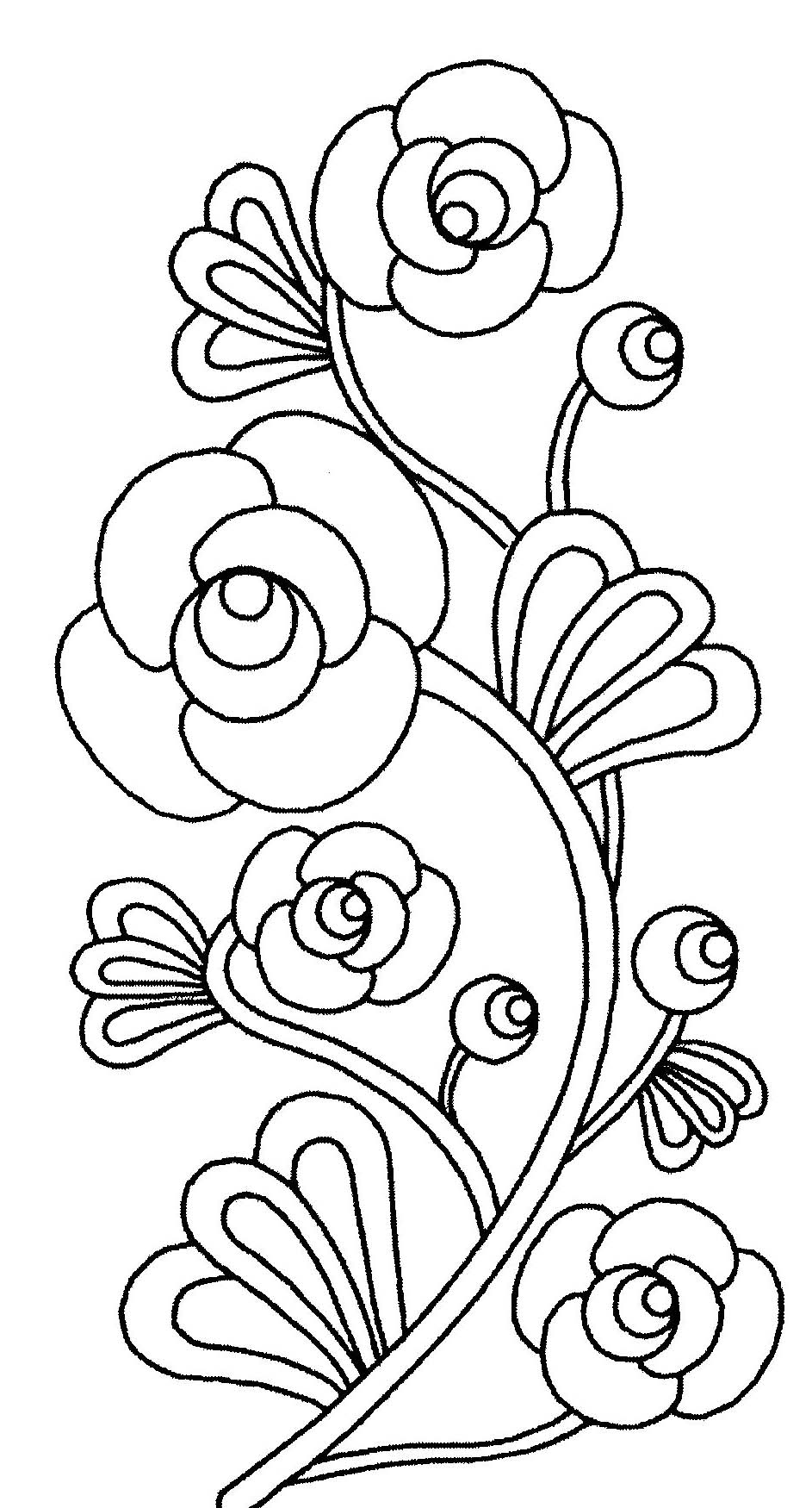着色页: 花卉 (自然) #155004 - 免费可打印着色页