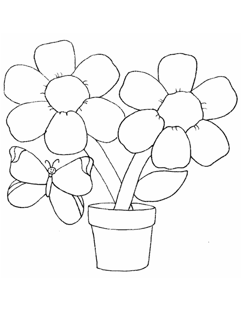 着色页: 花卉 (自然) #155101 - 免费可打印着色页