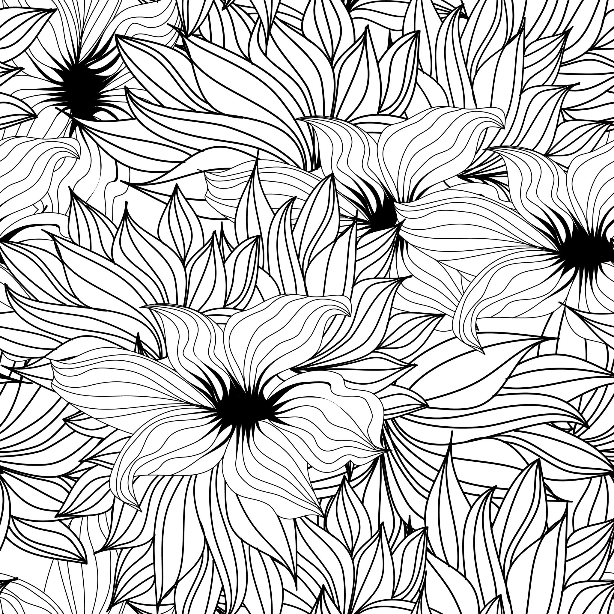 着色页: 花卉 (自然) #155107 - 免费可打印着色页