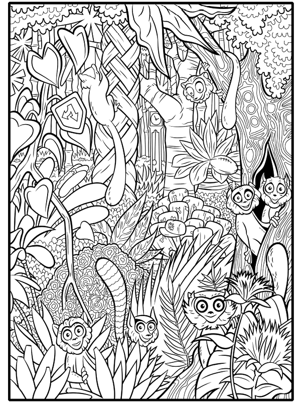 着色页: 森林 (自然) #157017 - 免费可打印着色页