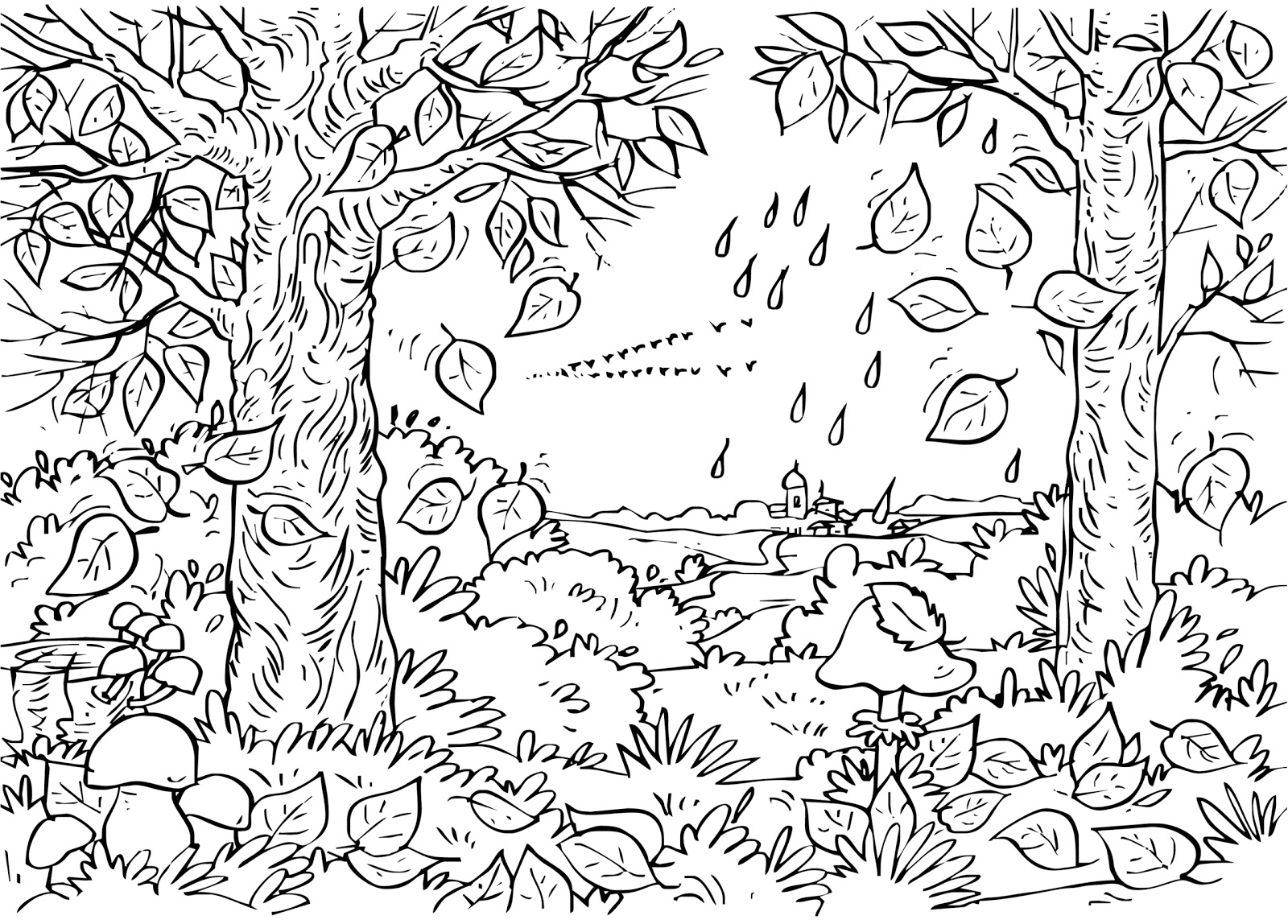 着色页: 森林 (自然) #157074 - 免费可打印着色页