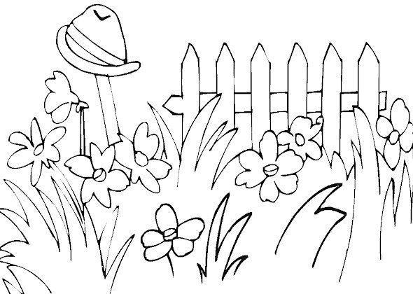 着色页: 花园 (自然) #166328 - 免费可打印着色页