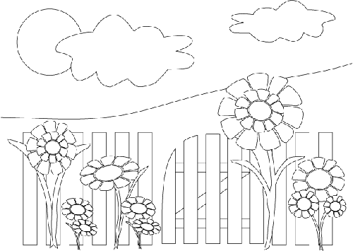 着色页: 花园 (自然) #166347 - 免费可打印着色页