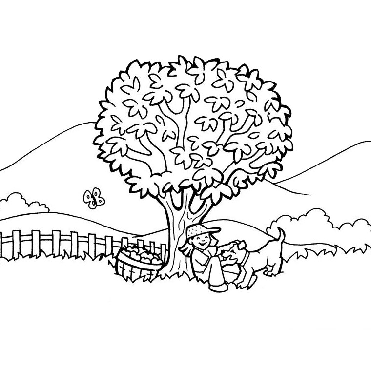 着色页: 农村 (自然) #165779 - 免费可打印着色页