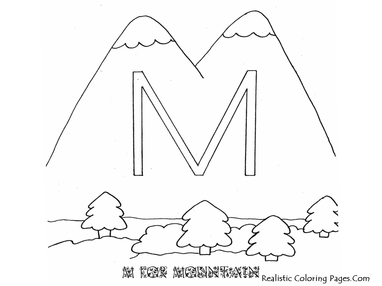 着色页: 山 (自然) #156577 - 免费可打印着色页