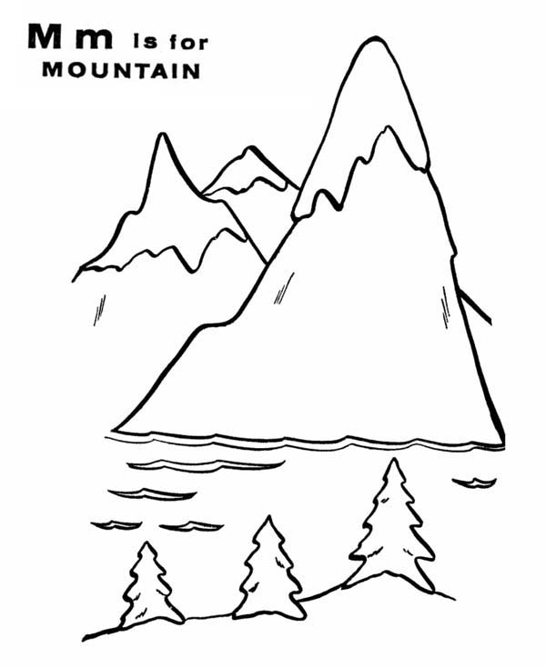 着色页: 山 (自然) #156733 - 免费可打印着色页