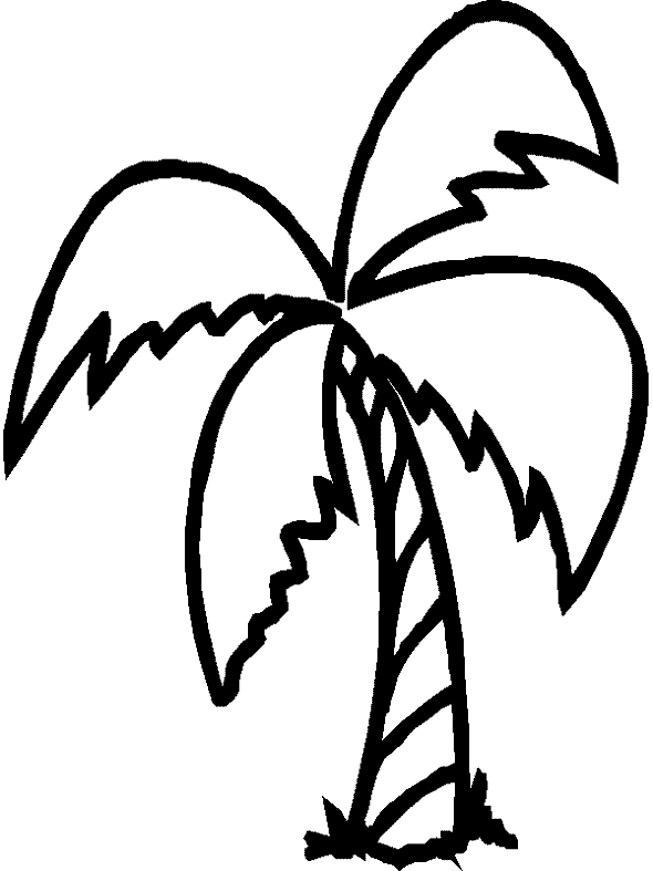 着色页: 棕榈 (自然) #161128 - 免费可打印着色页