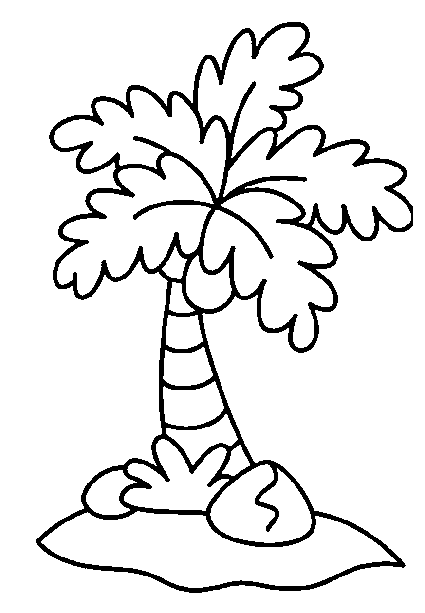 着色页: 棕榈 (自然) #161156 - 免费可打印着色页