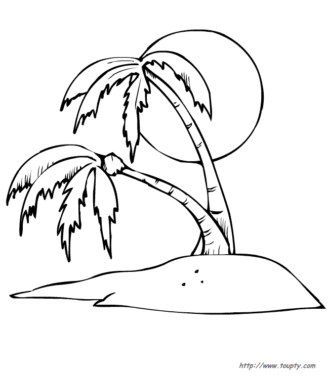 着色页: 棕榈 (自然) #161182 - 免费可打印着色页