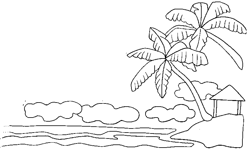 着色页: 棕榈 (自然) #161292 - 免费可打印着色页