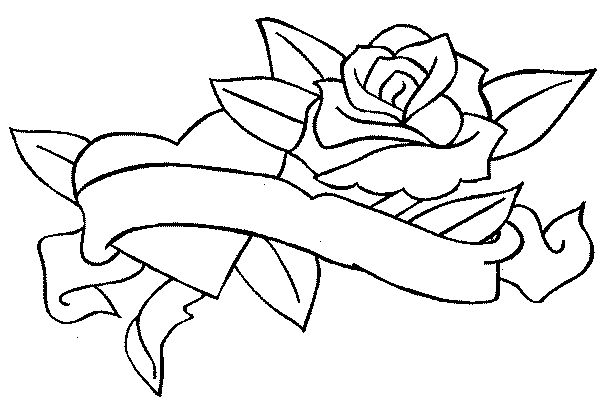 着色页: 玫瑰 (自然) #161880 - 免费可打印着色页