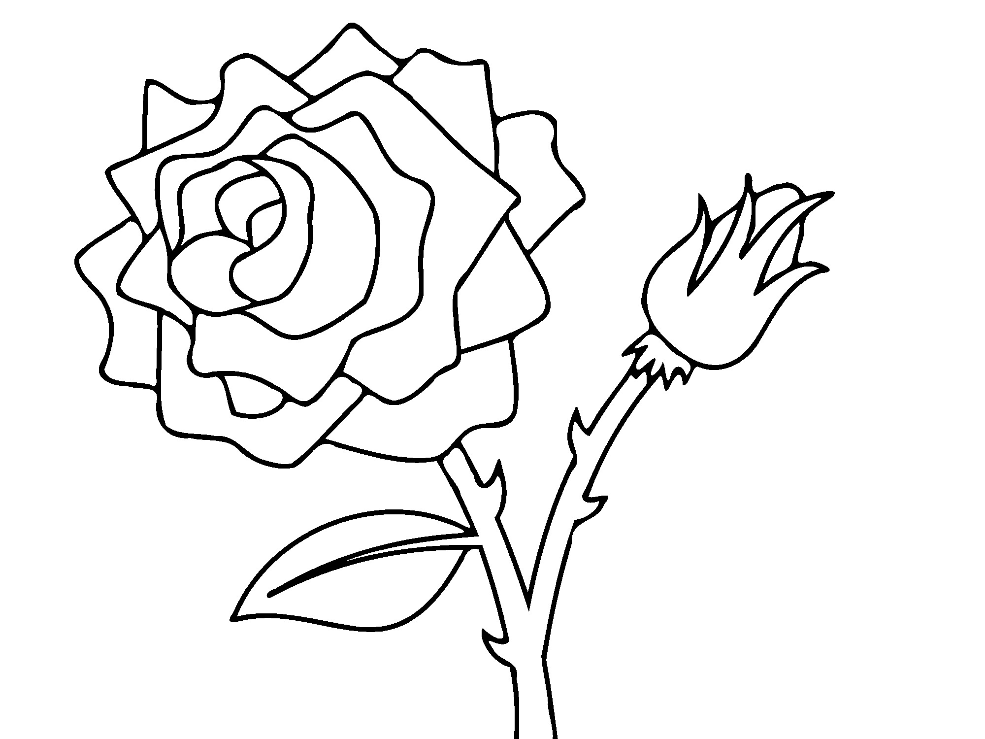 着色页: 玫瑰 (自然) #161881 - 免费可打印着色页