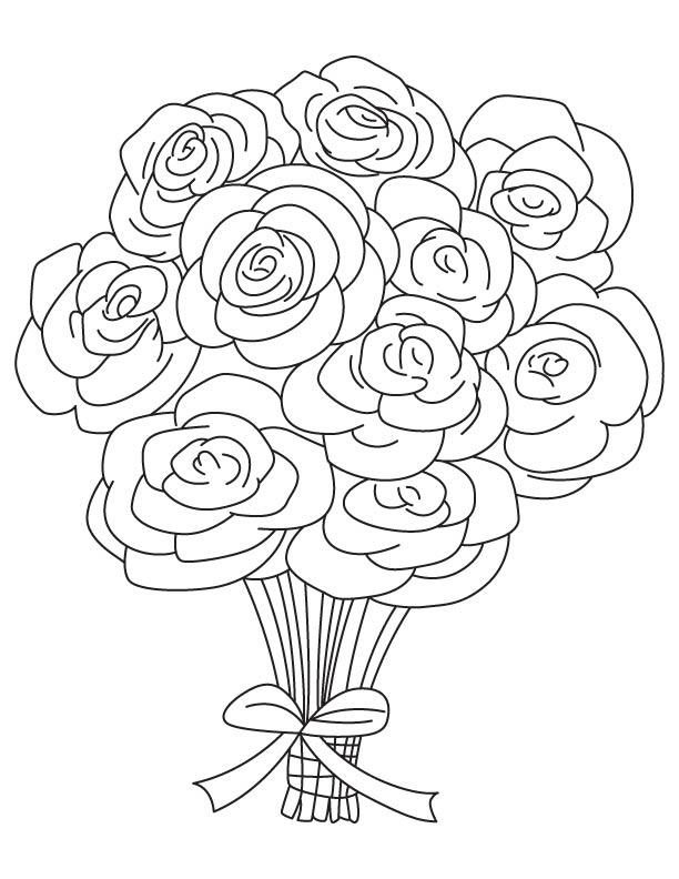 着色页: 玫瑰 (自然) #161892 - 免费可打印着色页