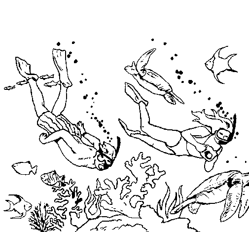 着色页: 海底 (自然) #160125 - 免费可打印着色页