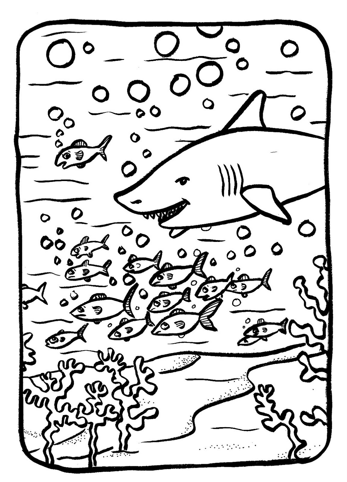 着色页: 海底 (自然) #160161 - 免费可打印着色页