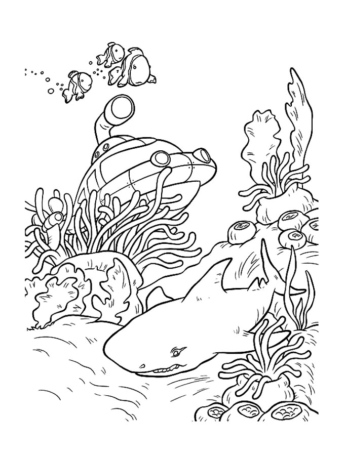 着色页: 海底 (自然) #160234 - 免费可打印着色页
