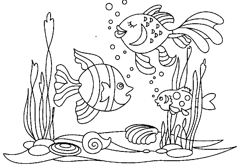 着色页: 海底 (自然) #160264 - 免费可打印着色页