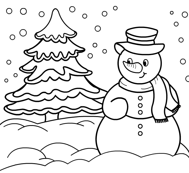 着色页: 雪 (自然) #158740 - 免费可打印着色页