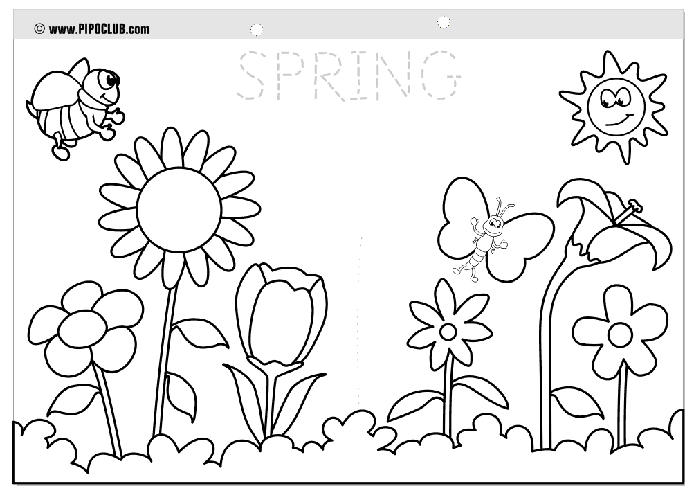 着色页: 春暖花开的季节 (自然) #164745 - 免费可打印着色页