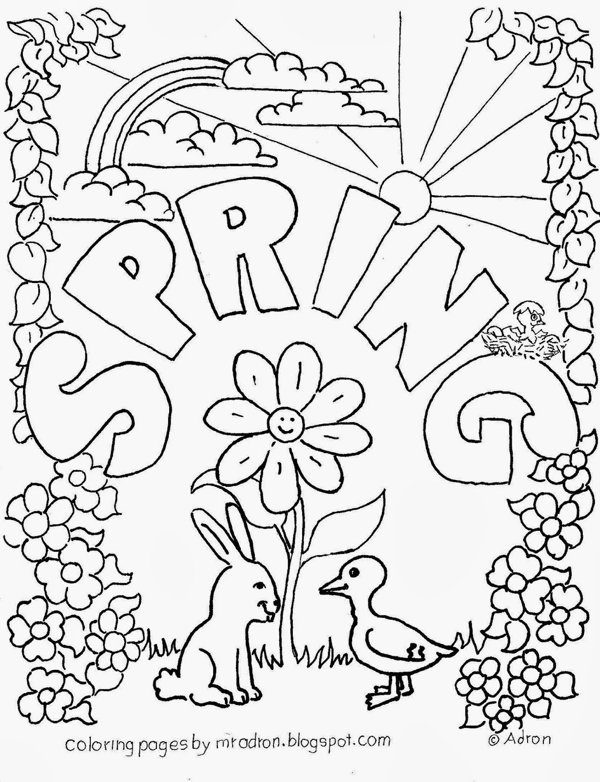 着色页: 春暖花开的季节 (自然) #164775 - 免费可打印着色页