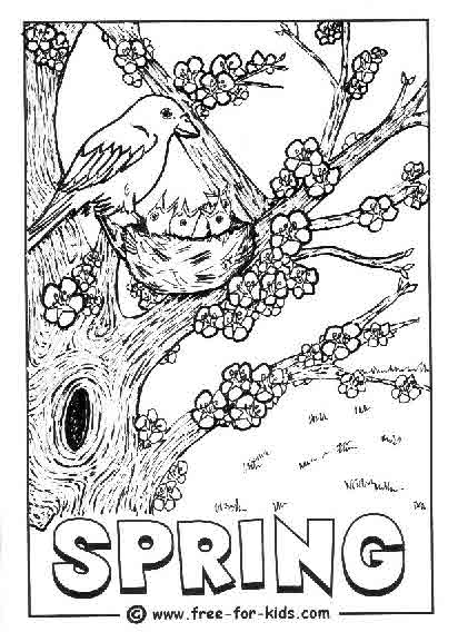 着色页: 春暖花开的季节 (自然) #164841 - 免费可打印着色页