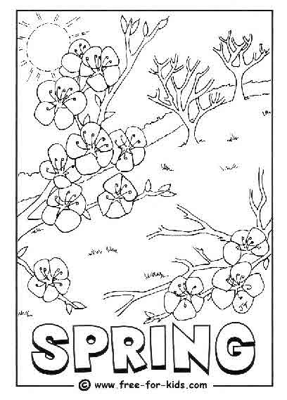 着色页: 春暖花开的季节 (自然) #164859 - 免费可打印着色页