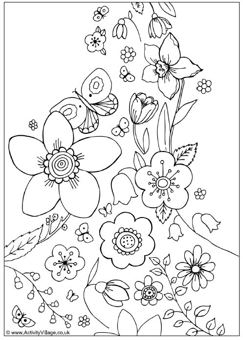 着色页: 春暖花开的季节 (自然) #164861 - 免费可打印着色页