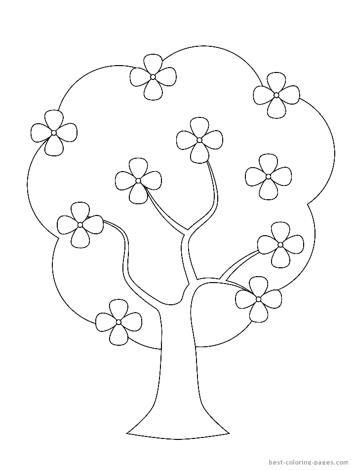 着色页: 春暖花开的季节 (自然) #165070 - 免费可打印着色页