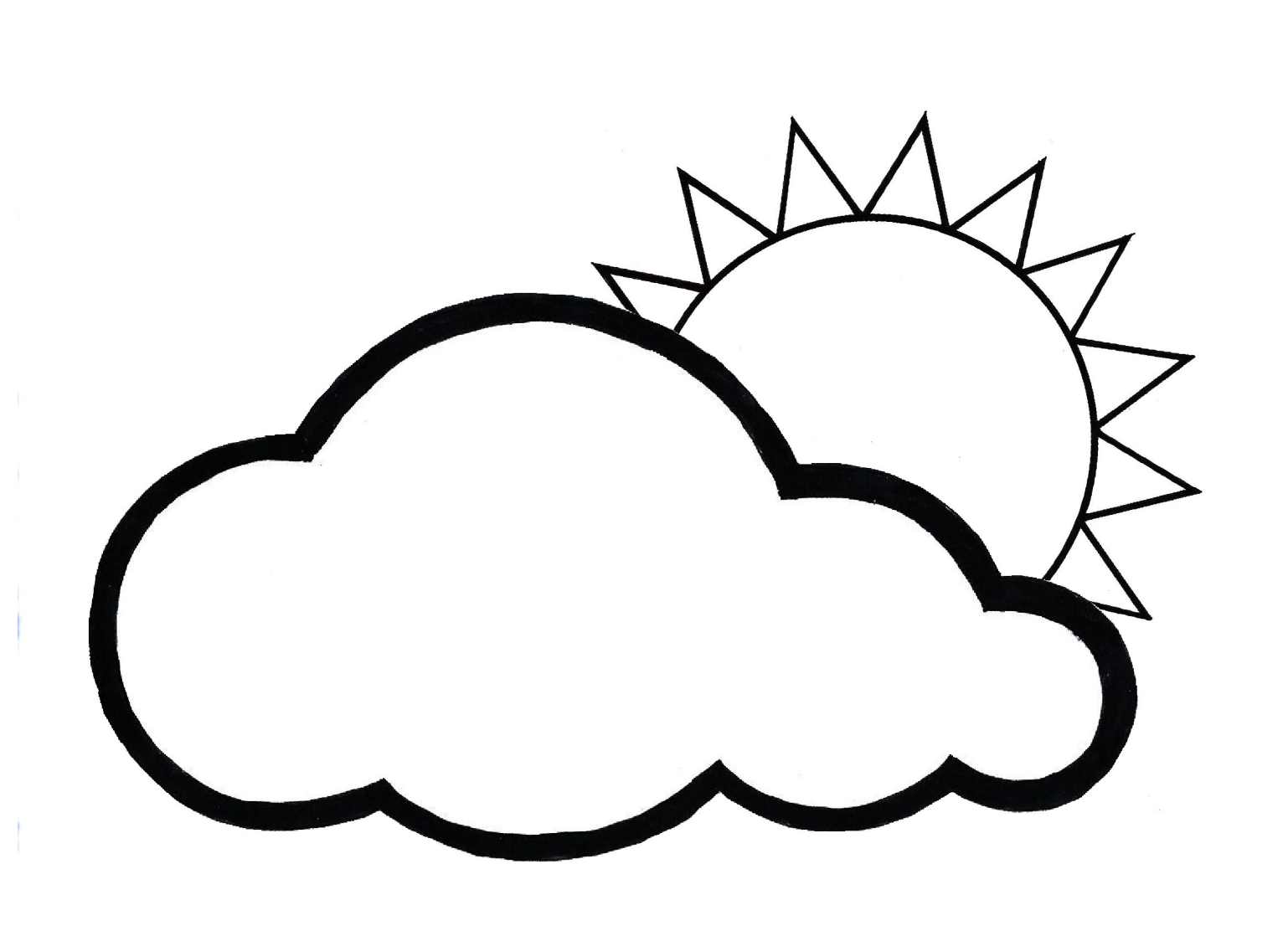 着色页: 太阳和云 (自然) #156174 - 免费可打印着色页