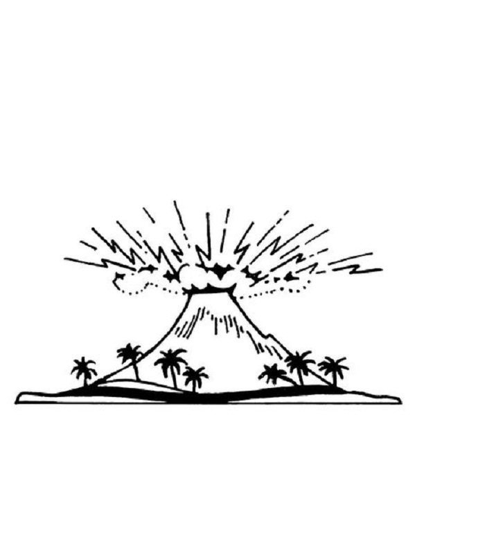 着色页: 火山 (自然) #166587 - 免费可打印着色页