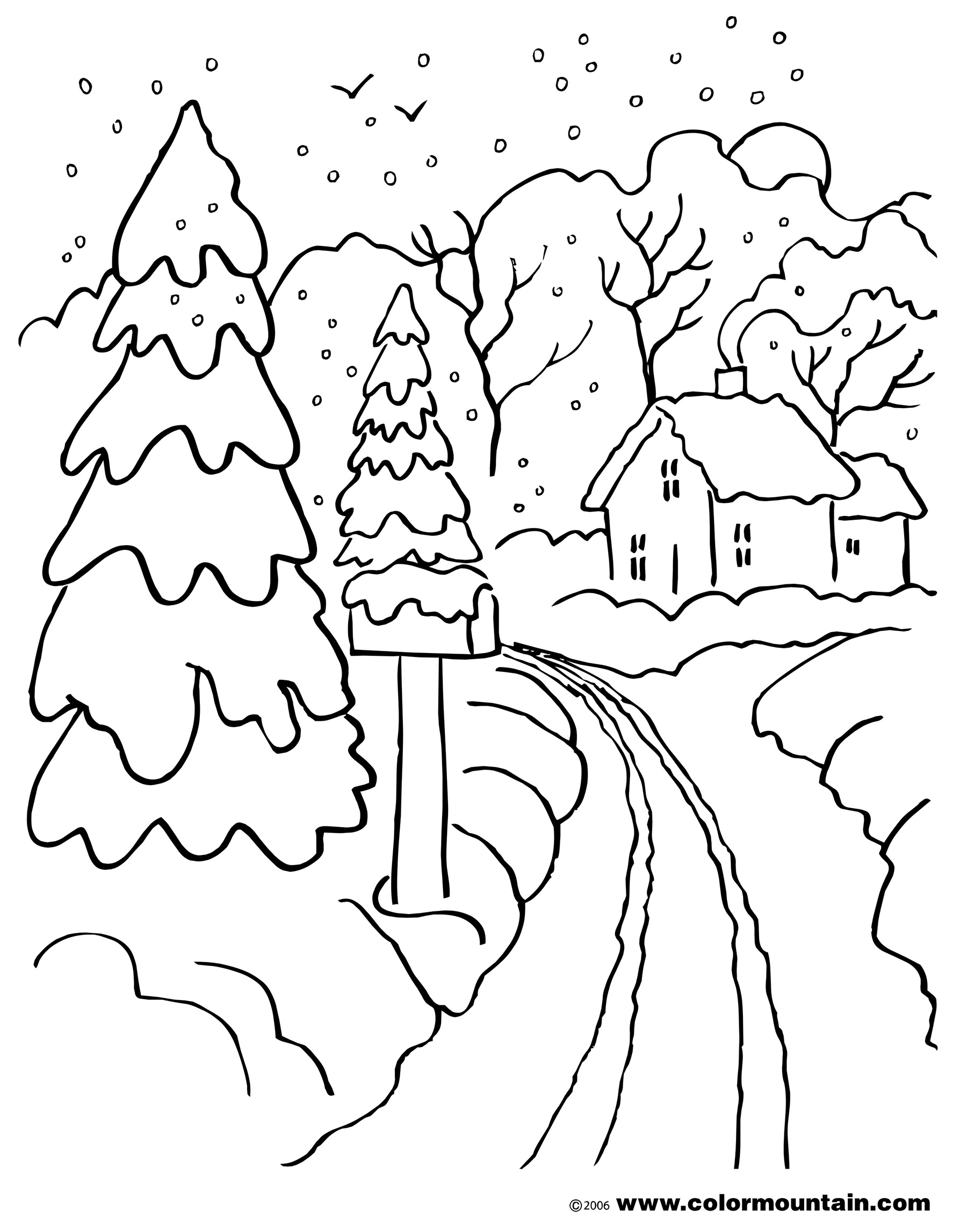 着色页: 冬季 (自然) #164512 - 免费可打印着色页