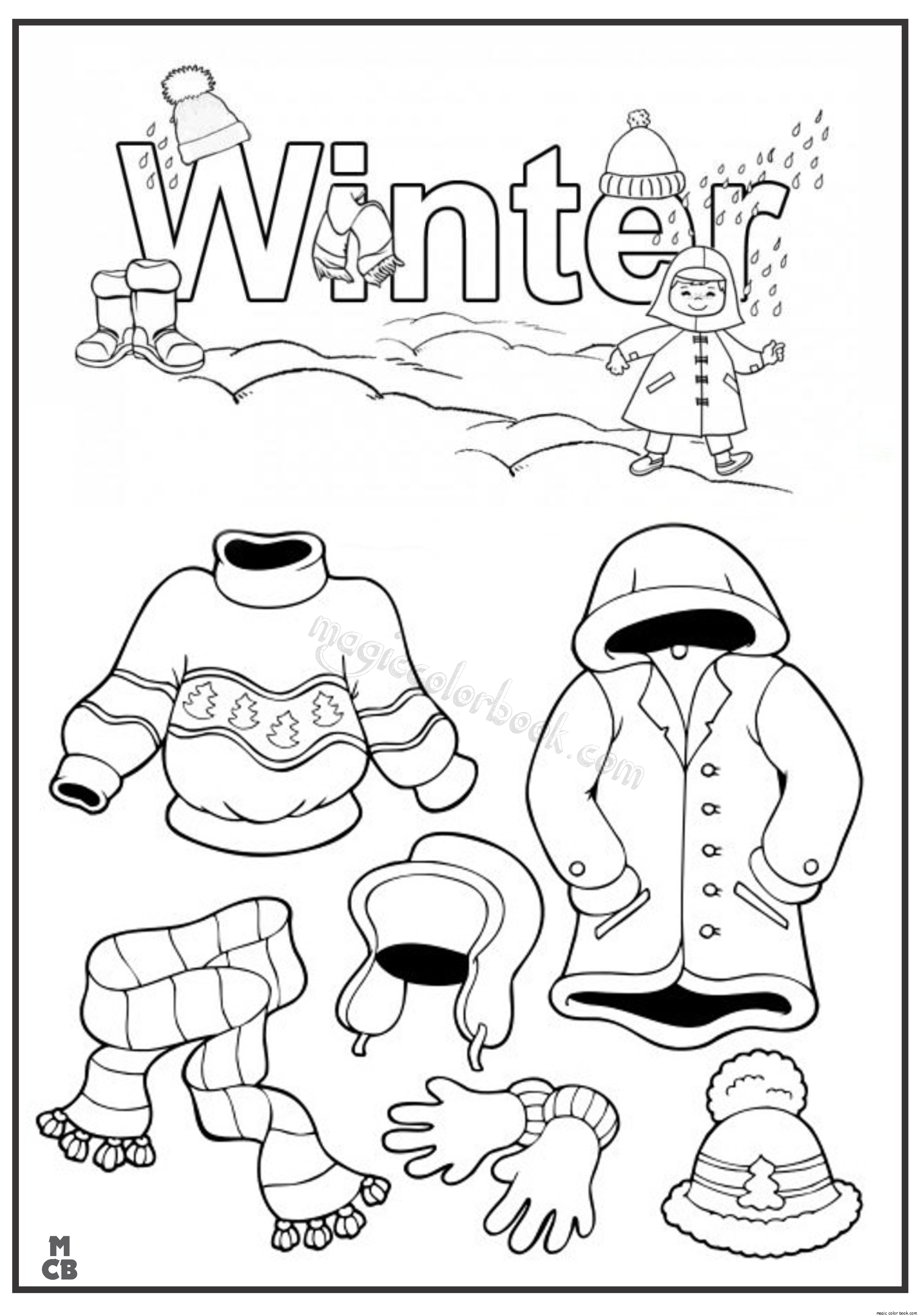 着色页: 冬季 (自然) #164723 - 免费可打印着色页