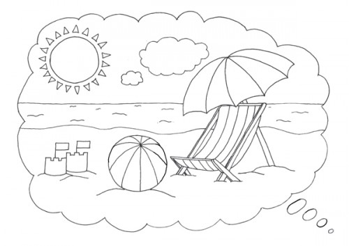 着色页: 沙滩球 (对象) #169235 - 免费可打印着色页