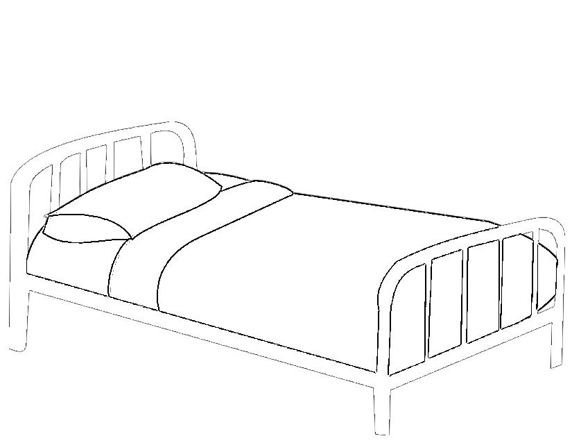 着色页: 床 (对象) #167823 - 免费可打印着色页