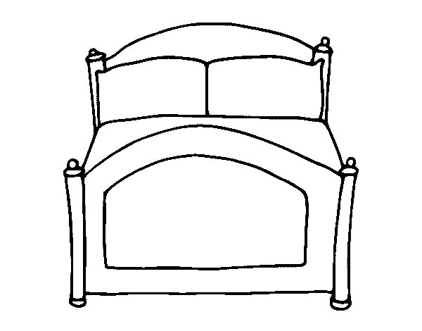 着色页: 床 (对象) #167826 - 免费可打印着色页