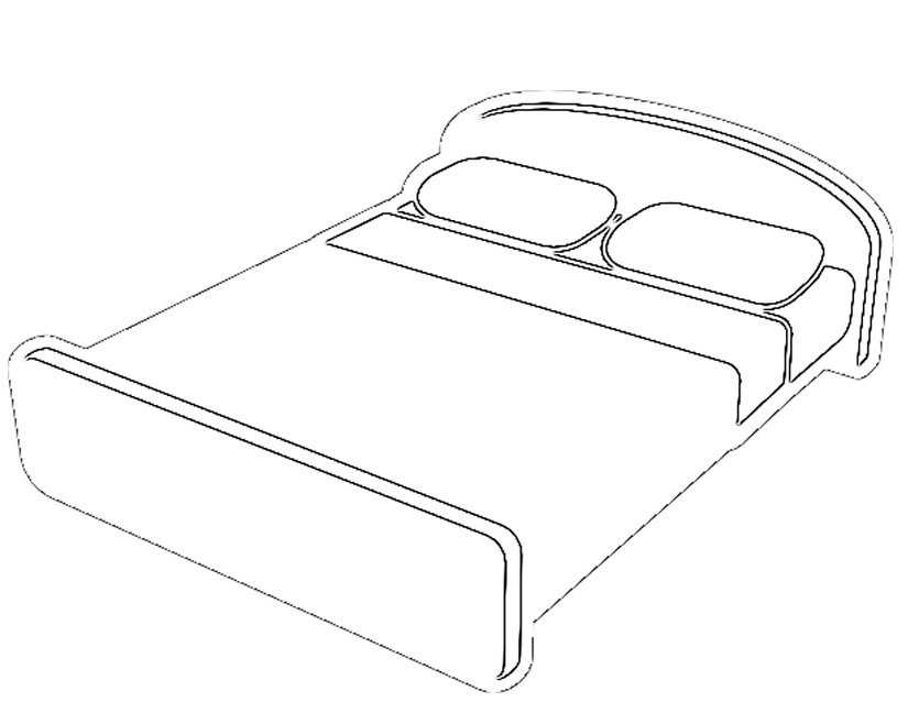 着色页: 床 (对象) #168107 - 免费可打印着色页