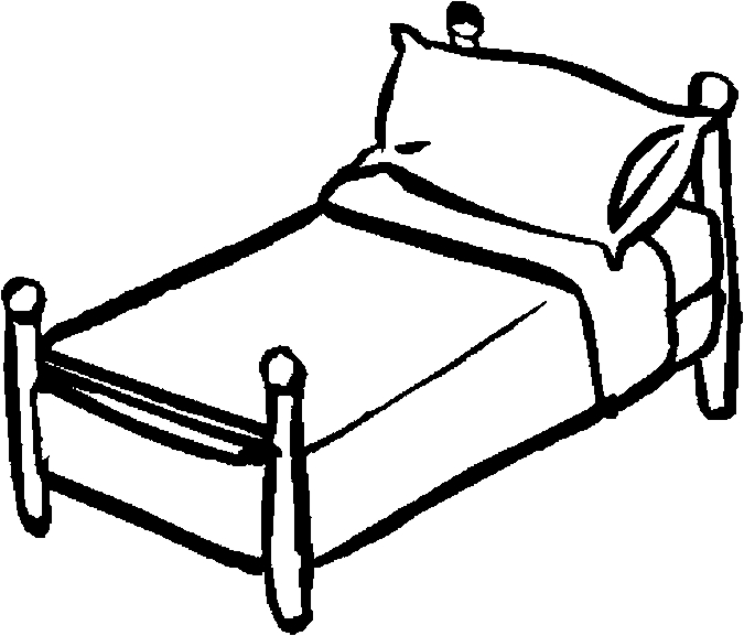 着色页: 床 (对象) #168109 - 免费可打印着色页