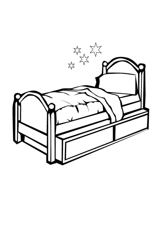 着色页: 床 (对象) #168111 - 免费可打印着色页