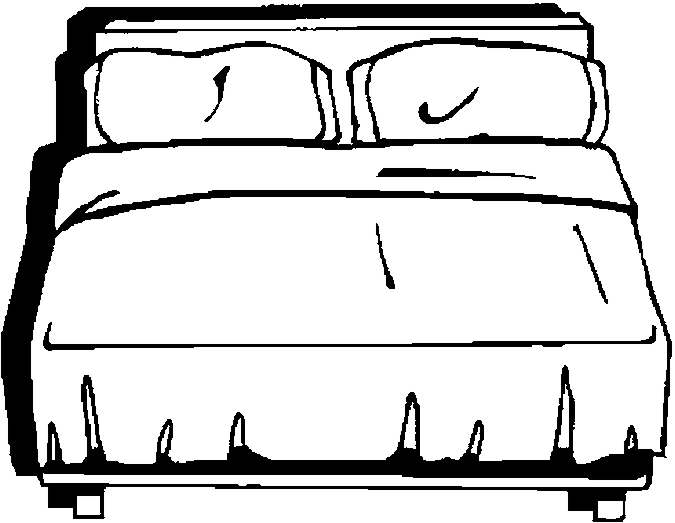 着色页: 床 (对象) #168121 - 免费可打印着色页