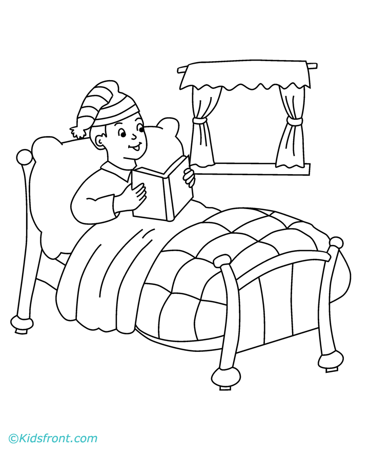着色页: 床 (对象) #168125 - 免费可打印着色页