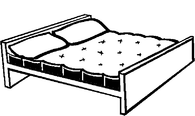 着色页: 床 (对象) #168137 - 免费可打印着色页