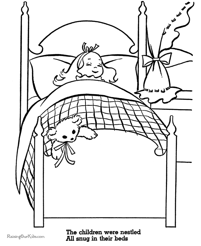 着色页: 床 (对象) #168139 - 免费可打印着色页