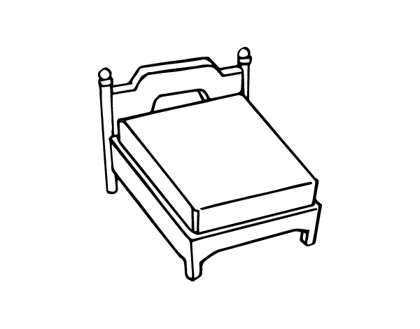 着色页: 床 (对象) #168163 - 免费可打印着色页