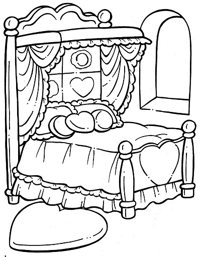 着色页: 床 (对象) #168173 - 免费可打印着色页