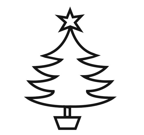 着色页: 圣诞树 (对象) #167438 - 免费可打印着色页